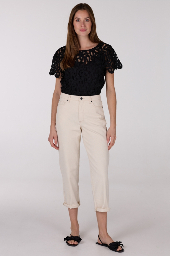 LILOU SS25 TOP L 193 SHORT SL 000999 BLACK